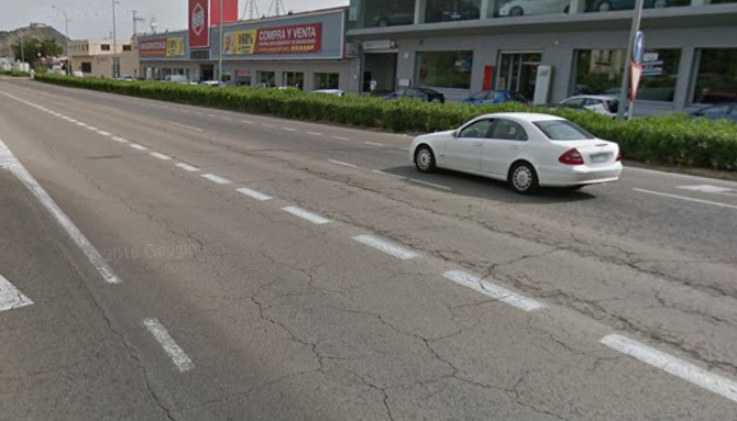 Obras de asfaltado en la N-332 a la entrada de Gandia